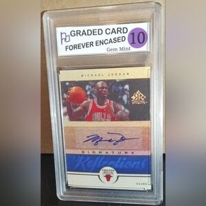 Michael Jordan Chicago Bulls Auto Facs 2005 Upper Deck Reflections Blue #SR-MJ